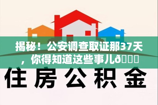 海沧揭秘！公安调查取证那37天，你得知道这些事儿😎